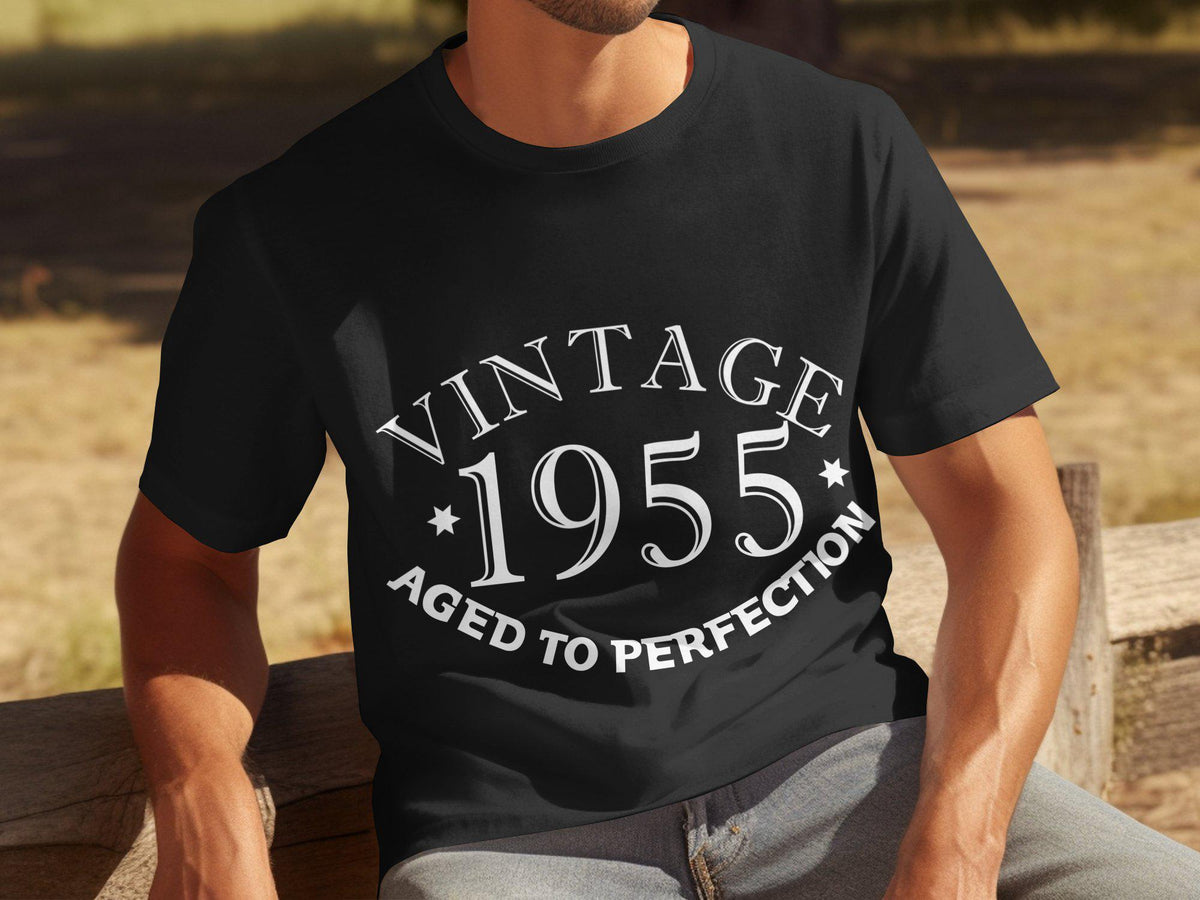 Vintage 1955 Aged To Perfection TShirt 70th Birthday Gift Born In 1955 Tee 70 Years Old Shirt Perfect 70th Birthday Present Graphic Tee – Warm & Stylish · Top Pick For Any Outfit