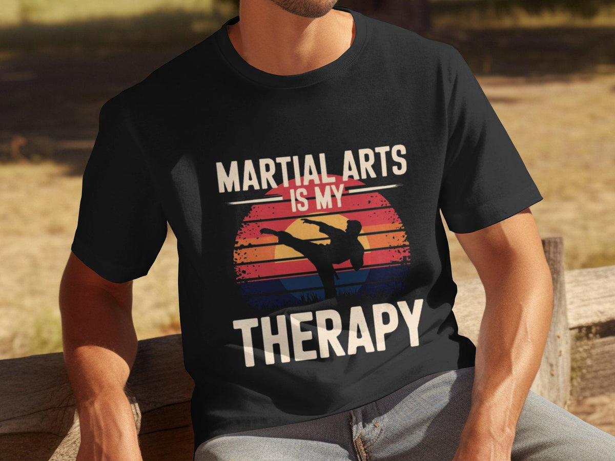 Martial Arts Is My Therapy T Shirt Mens Funny Therapy T Shirt Martial Arts Lover Gift Karate Enthusiast Shirt Therapy Tee Graphic Tee – Warm & Stylish · Must-Have Style