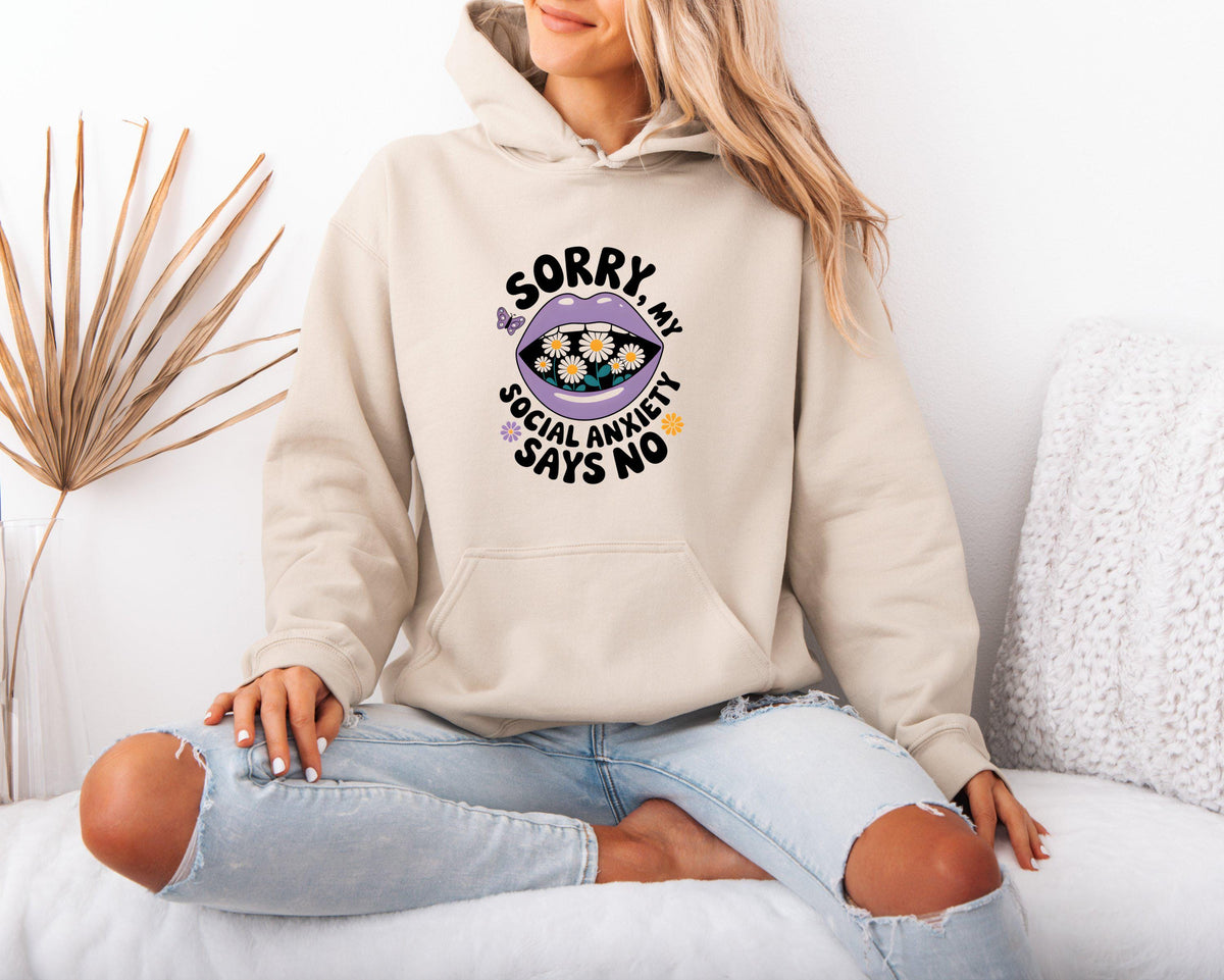 Mental Health Hoodie for Women Social Anxiety Hoodie Anxiety Awareness Positive Mental Health Shirt Comfortable Hoodie for Women Hoodie – Warm & Stylish · Perfect For Daily Wear