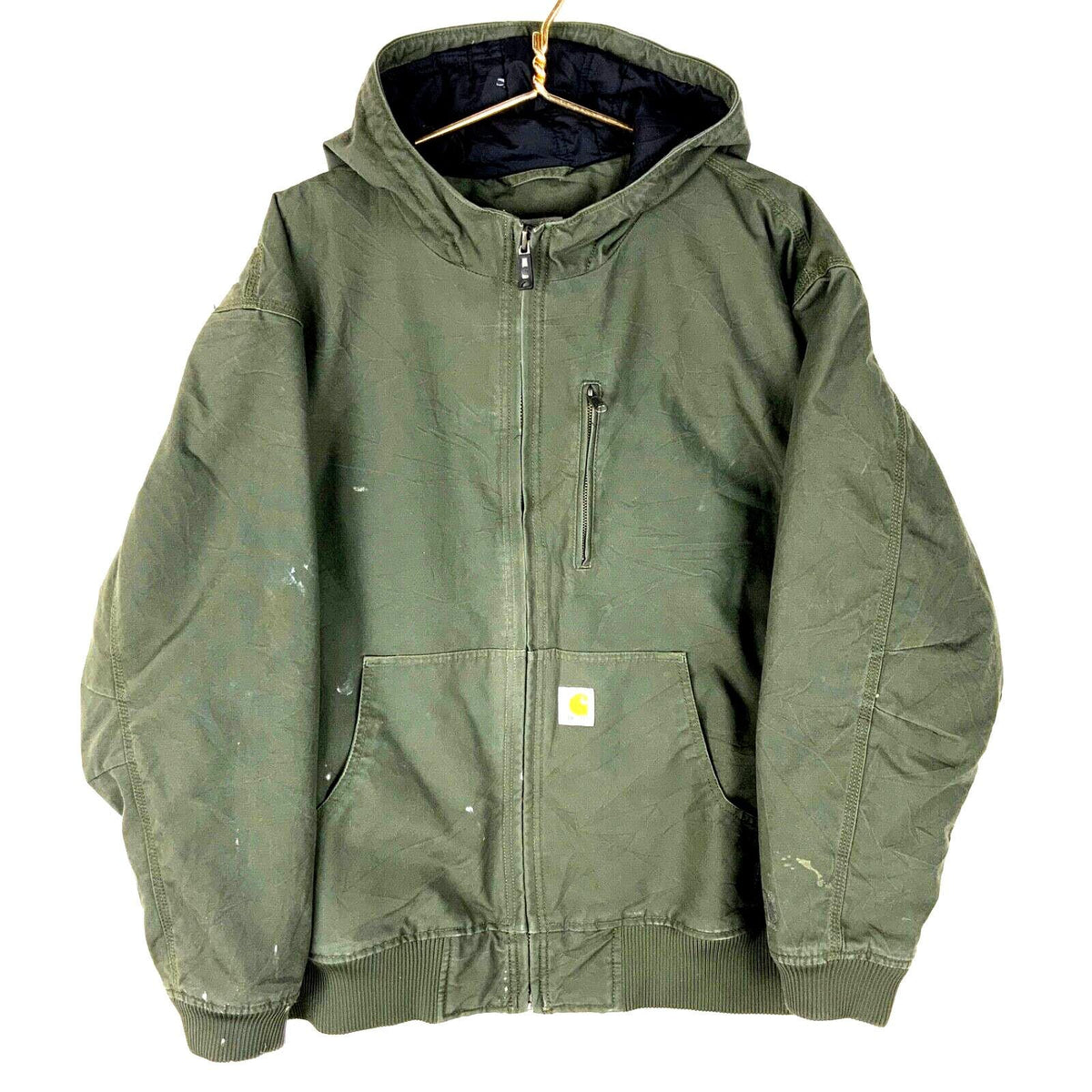 Carhartt Jacket 2XL Green Full Zip Workwear Soft Shell Canvas Bomber Graphic Tee – Cozy Vibes · Top Pick For Any Outfit