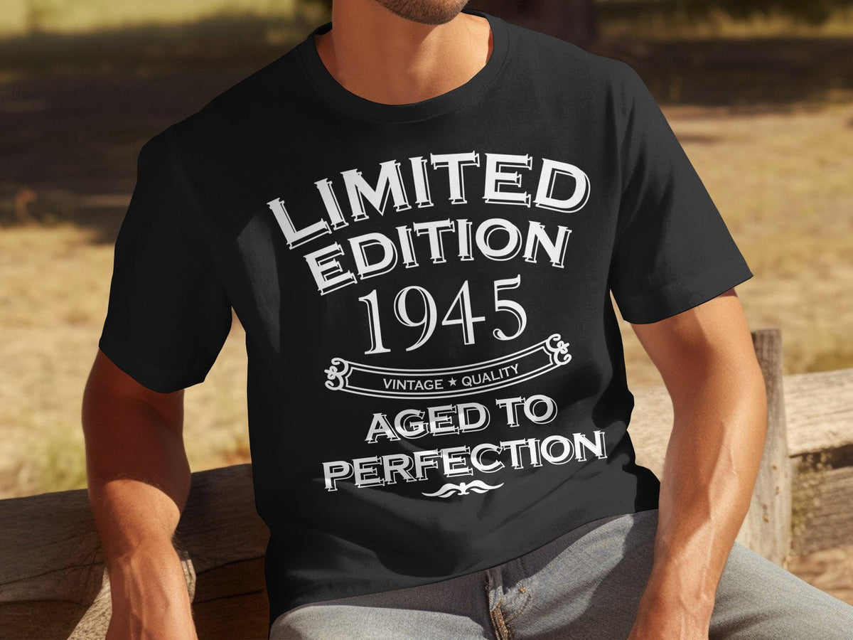Limited Edition 1945 80th Birthday Vintage Quality Aged to Perfection Gift Gildan T Shirt Sweatshirt Hoodie 80 Years Old Hoodie – Cozy Vibes · Must-Have Style