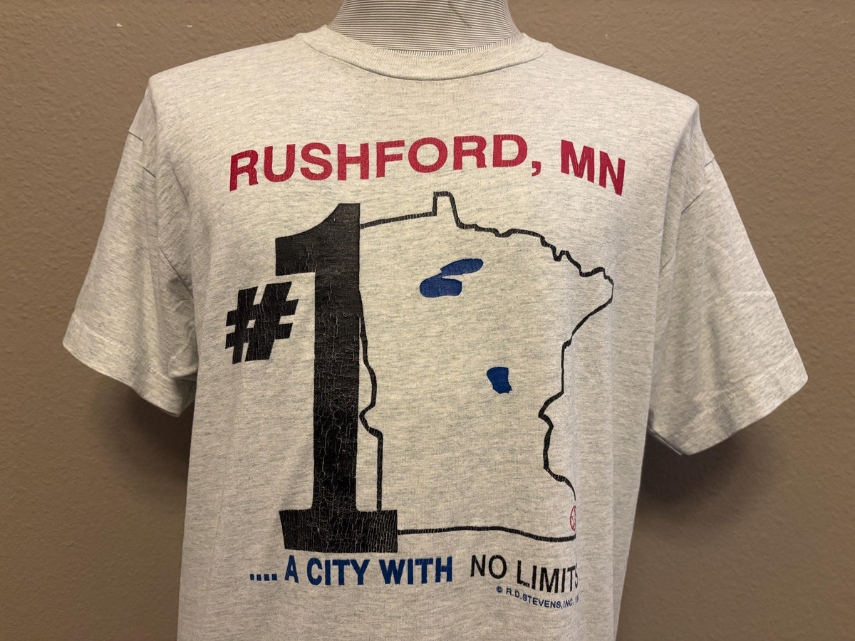 Vintage 9039s Rushford Minnesota A City With No Limits Tshirt XL Graphic Tee – Easygoing Wear · Trending Graphic Apparel