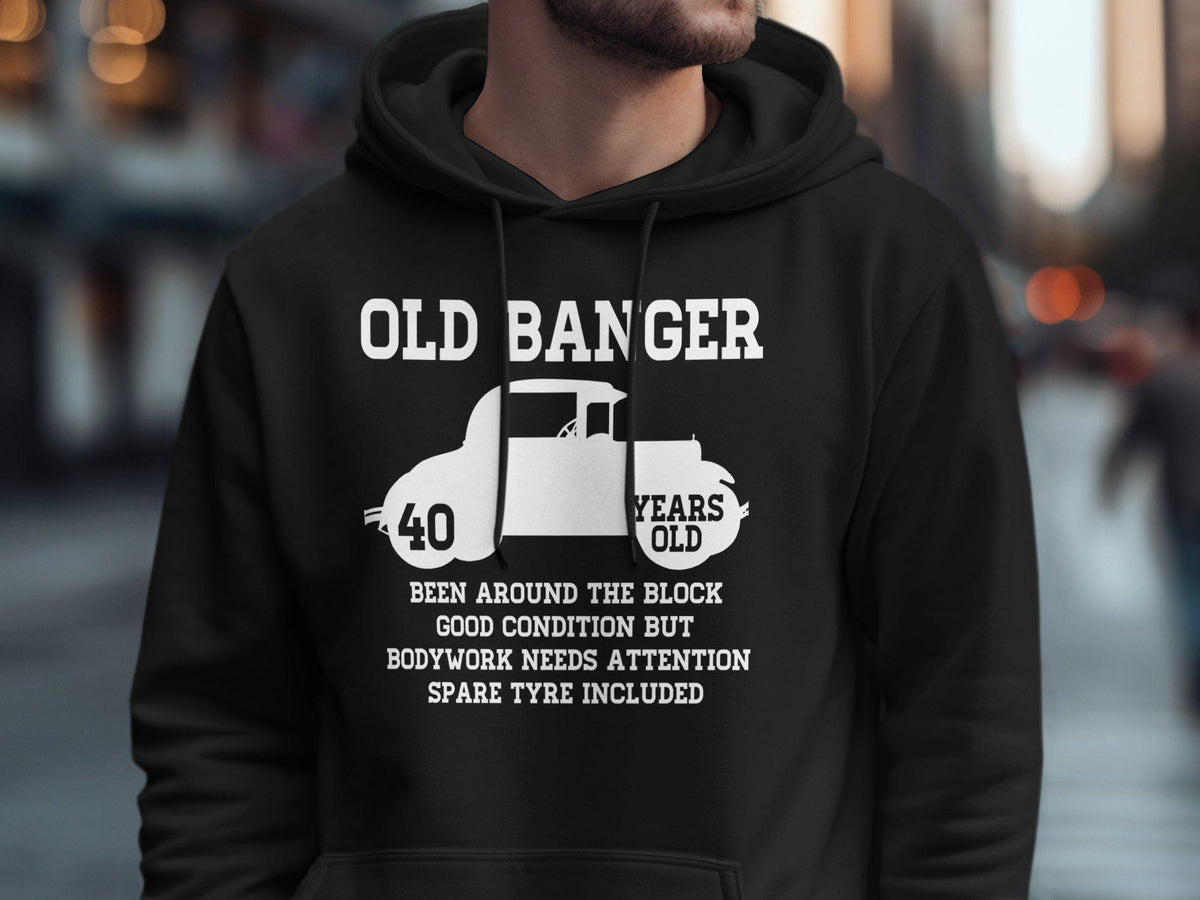 Funny 40th birthday Tshirt 40 years old born in 1985 Old Banger Gildan 5000 Tshirt Gildan 18000 Sweatshirt Gildan 18500 Hoodie Hoodie – Warm & Stylish · Perfect For Daily Wear