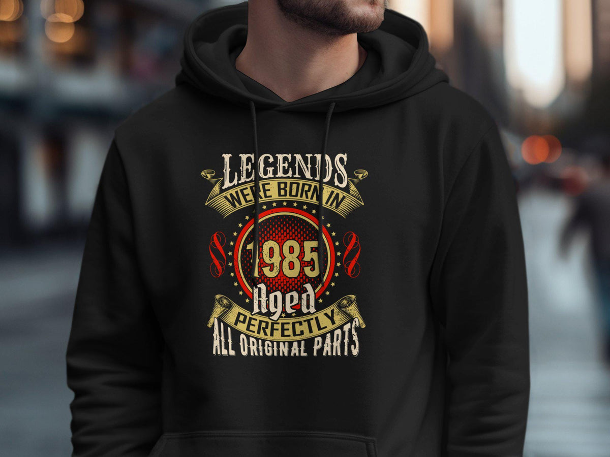 40th Birthday Shirt 40 Years Old Born In 1985 Tee Legends Were Born In 1985 1985 Birthday Gift Aged Perfectly All Original Parts Graphic Tee – Fan Favorite · Top Pick For Any Outfit