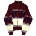 Vintage Grandpa Knit Sweater XL Red Full Zip Pattern 80s 90s Graphic Tee – Premium Graphic · Must-Have Style