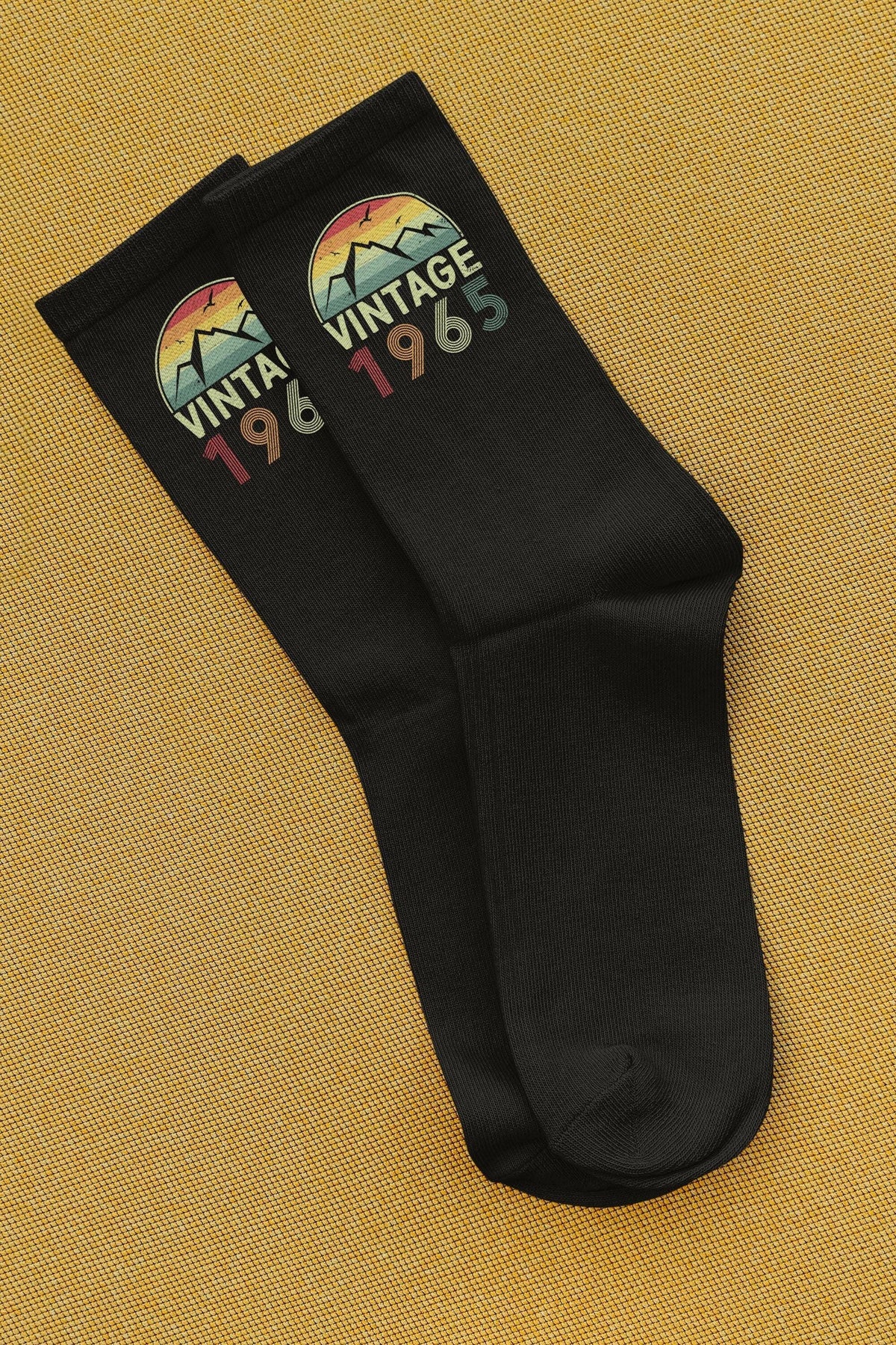 Vintage 1965 Birthday Socks 60th Birthday Gift Retro 60th Birthday Socks Novelty Socks for 60th Birthday Fun Birthday Socks Graphic Tee – Warm & Stylish · Perfect For Daily Wear