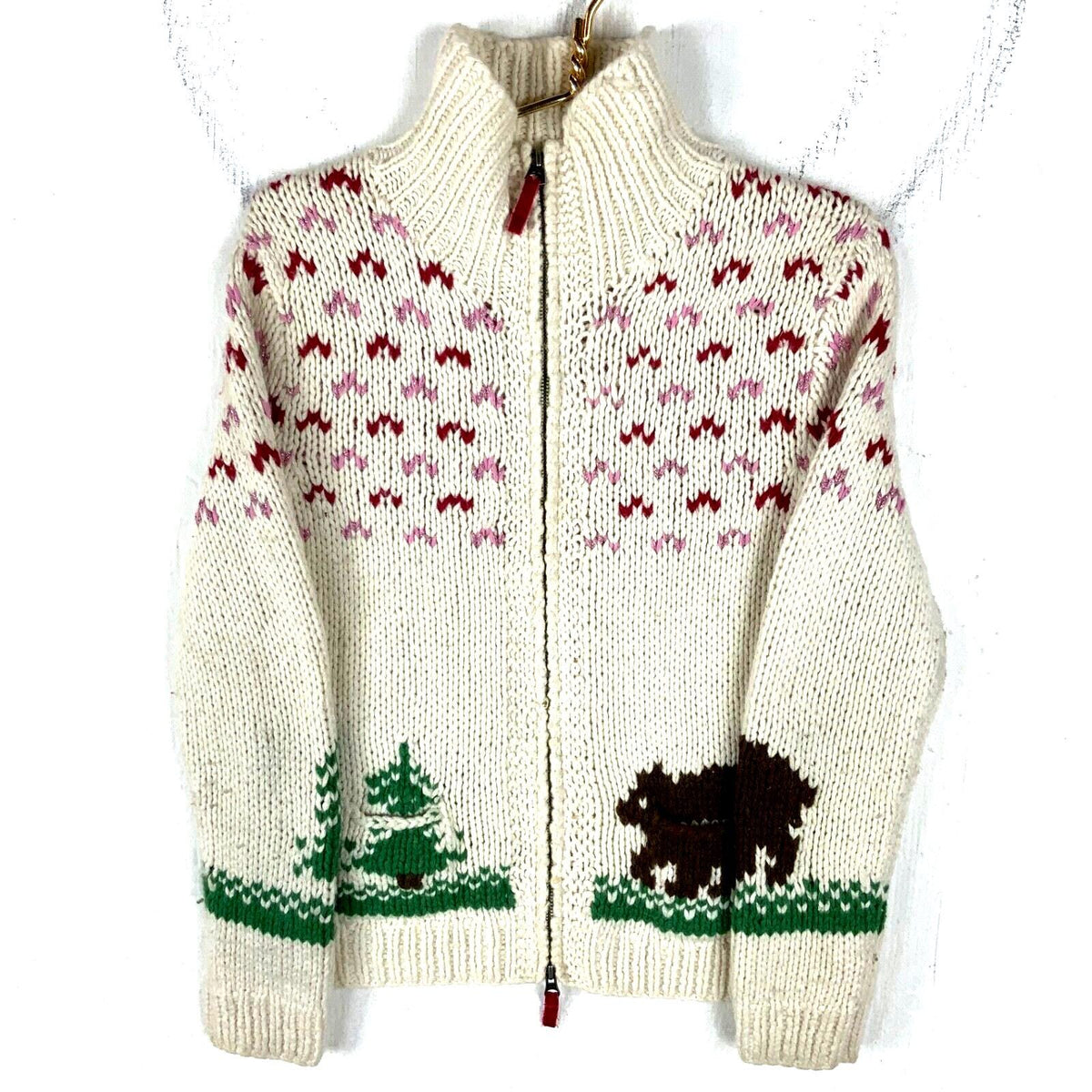 American Eagle Hand Knit Wool Sweater Womens Large White Full Zip Graphic Tee – Aesthetic Look · Trending Graphic Apparel