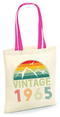 Vintage 1965 Tote Bag 60th Birthday Gift Born in 1965 60 Years Old 60th Party Bag EcoFriendly Bag Retro Design Bag for Life Tote Bag – Cozy Vibes · High-Quality Print