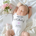 First Mother's Day Baby Body   Loving gift from dad & baby. Baby body Mother's Day gift. Dad and I love you, mom! Gift idea.
