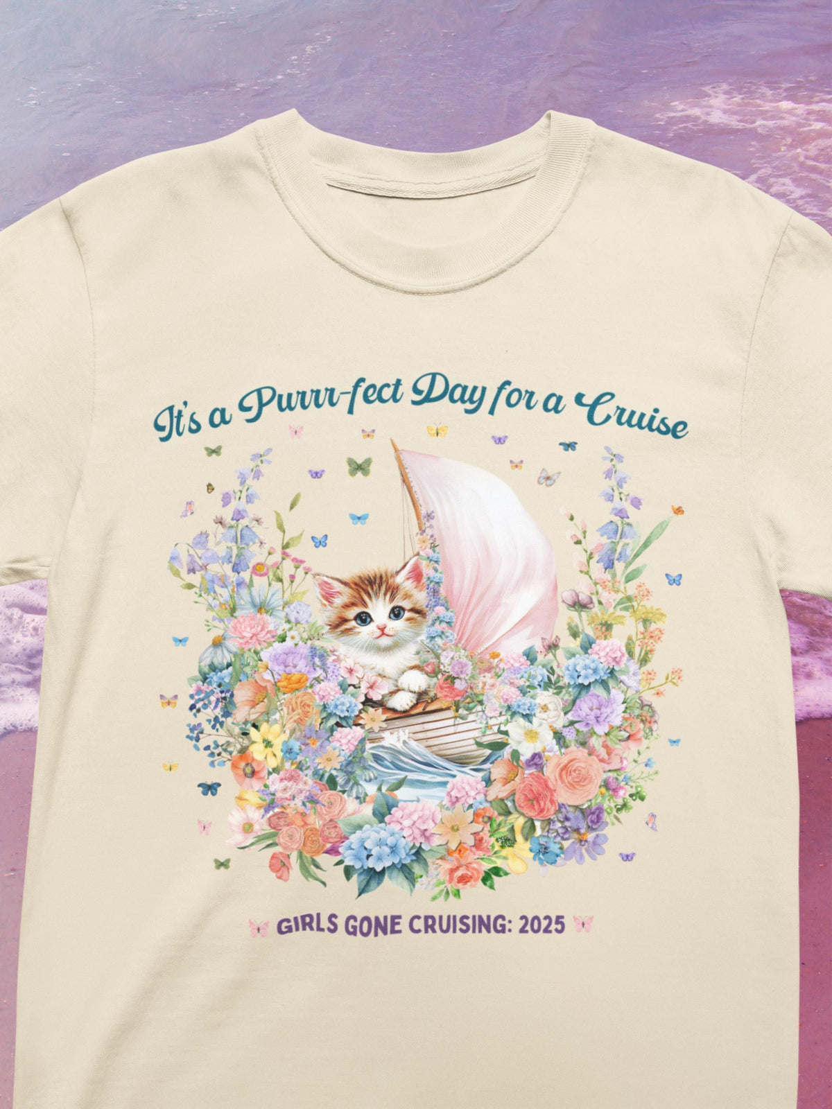Girls Gone Cruising Cat Lover Tee Shirt Cute Matching Shirts for Cruise with Friends Girls Mother Daughter Trip Goblincore 90s Throwback Graphic Tee – Aesthetic Look · Great Gift For Fans