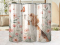 Beagle Dog 20 oz Tumbler Wrap PNG Floral Field Butterfly Digital Design Beagle in Flower Meadow Wrap Sublimation Graphics Graphic Tee – Cozy Vibes · High-Quality Print