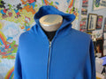 Vintage 80s Blank Royal Blue Zip Up Hoodie Sweatshirt Size XL Hoodie – Aesthetic Look · Must-Have Style