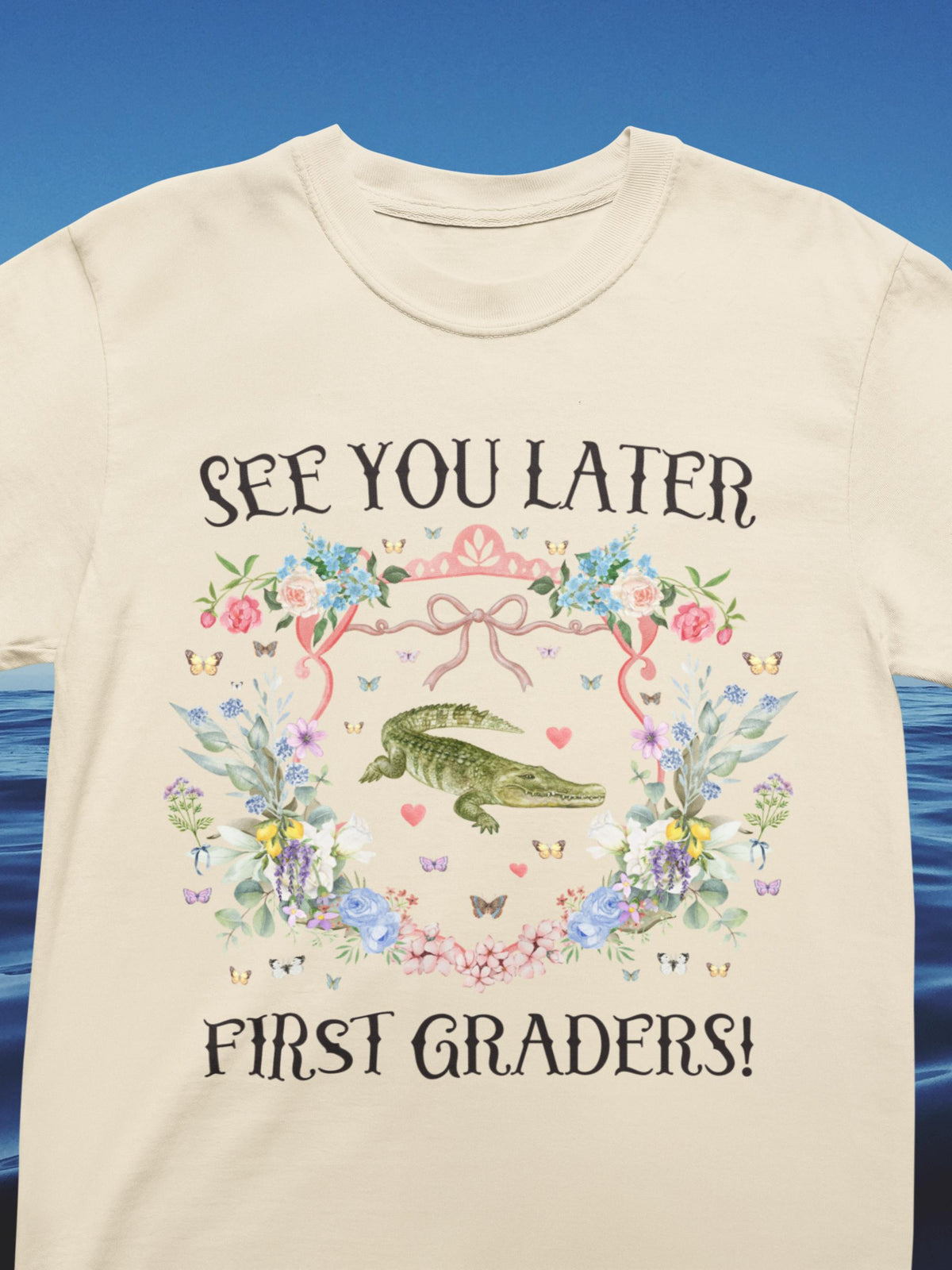 Last Day of School Animal Lover Tee Shirt for Kindergarten Teacher See You Later First Graders Cute Goblincore Flower TShirt for Teacher Graphic Tee – Aesthetic Look · High-Quality Print