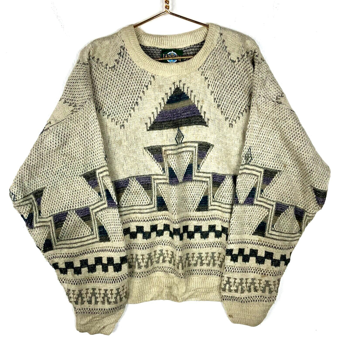 Vintage Grandpa Knit Crewneck Sweater XL Beige Made Usa Pattern 90s Graphic Tee – Premium Graphic · Trending Graphic Apparel