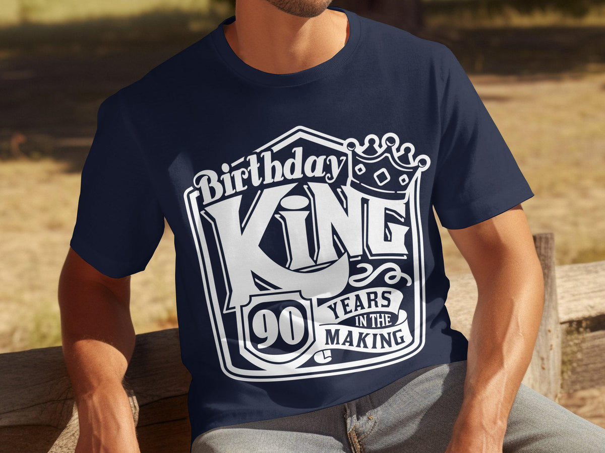 Men39s 90th Birthday TShirt Born in 1935 90 Years Old Gift Birthday King 90 Years in the Making Classic 90th Birthday Tee Graphic Tee – Warm & Stylish · High-Quality Print