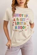 Book Lover Tee Shirt with Adorable Doodles and Groovy Western Vibes Cute Reading Teacher TShirt Funny Saying Librarian Book Addict Shirt Graphic Tee – Fan Favorite · High-Quality Print