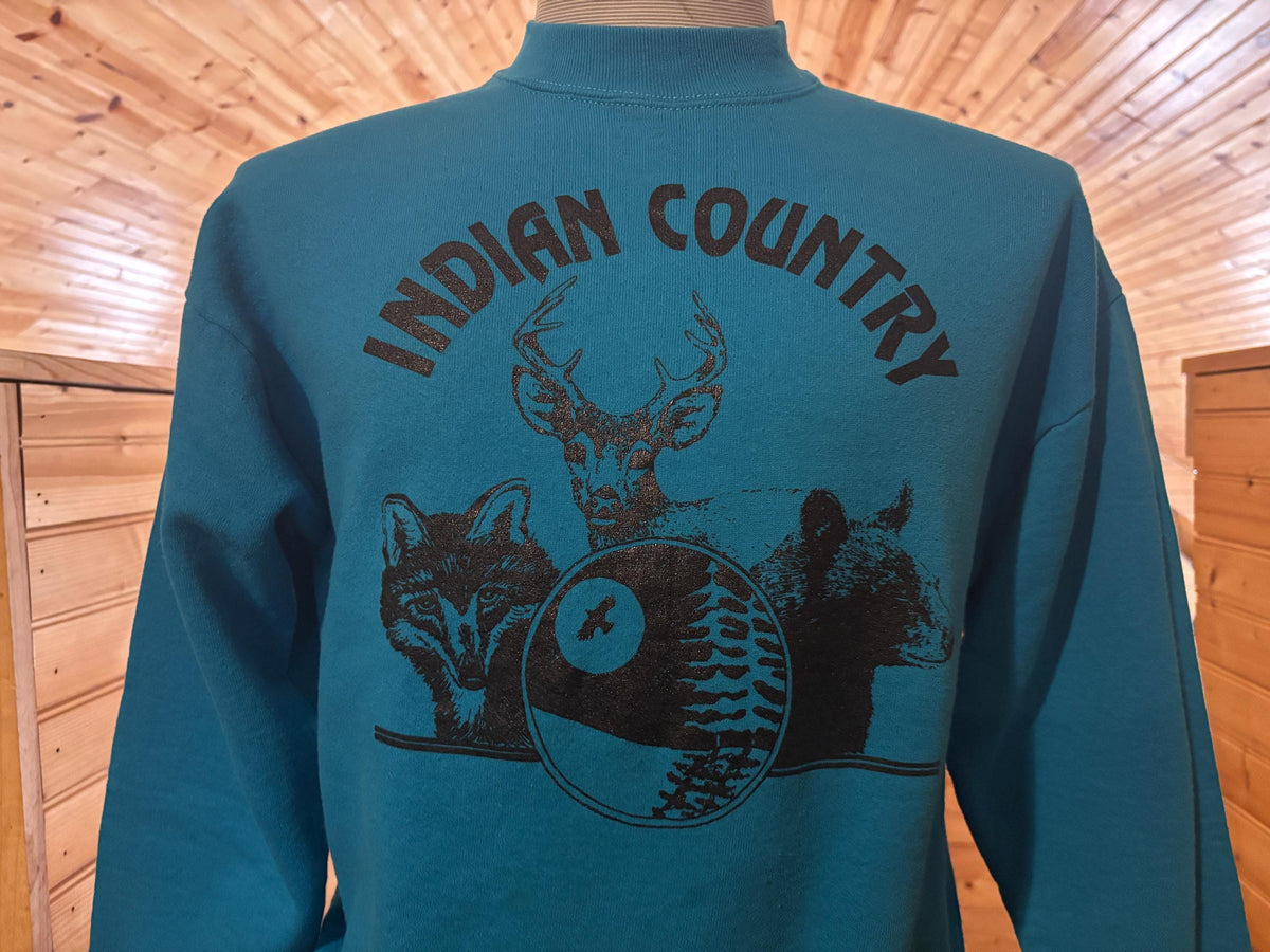Vintage 9039s Indian Country Fox Deer Bear Wildlife Crewneck Sweatshirt L Sweatshirt – Cozy Vibes · High-Quality Print