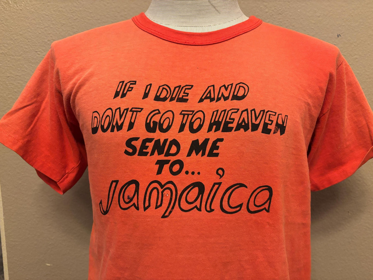 Vintage 80s If I Die And Dont Go To Heaven Send Me To Jamaica Funny Tshirt L Graphic Tee – Aesthetic Look · High-Quality Print
