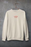 Reading is Hot Funny Bookworm Sweatshirt Romance Reader Librarian Funny Saying Crewneck Book Lover Gift Idea Fantasy Romance Reader Sweatshirt – Fan Favorite · Must-Have Style
