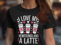 I Love My Newfoundland A Latte T Shirt Dog Lover Latte Graphic Tee Womens Newfoundland Dog Shirt Cute Coffee Dog Shirt Graphic Tee – Aesthetic Look · High-Quality Print
