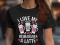 I Love My Weimaraner A Latte Dog Lover TShirt Women Fun Graphic Tee LadyFit Cute Weimaraner Coffee Shirt Gift for Dog Moms Animal Print Graphic Tee – Warm & Stylish · Trending Graphic Apparel