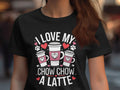 I love my chow chow a latte graphic design women tshirt cute coffee dog lover shirt kawaii chow chow gift for her Graphic Tee – Fan Favorite · Trending Graphic Apparel