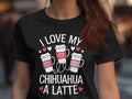 I love my chihuahua a latte graphic tee Women39s cute dog lover shirt Perfect gift for dog moms Fun coffee and dog shirt Graphic Tee – Premium Graphic · Great Gift For Fans