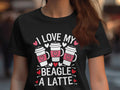 Cute Beagle and Latte Graphic T Shirt Fun Coffee Lover Dog T Shirt Women39s Funny Dog and Coffee Tee Beagle Lover Gift Shirt Graphic Tee – Premium Graphic · Must-Have Style