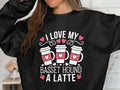 I Love My Basset Hound A Latte Sweatshirt Cute Dog Lover Sweatshirt Coffee Lover Gift Funny Animal Sweatshirt Cozy Dog Apparel Sweatshirt – Cozy Vibes · Perfect For Daily Wear