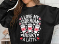 I Love My Siberian Husky A Latte Sweatshirt Cute Dog Lover Hoodie Funny Coffee Lover Pullover Cozy Graphic Dog Sweatshirt Hoodie – Feel-Good Design · High-Quality Print