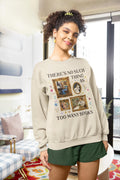 There39s No Such Thing As Too Many Books Art History Sweatshirt Famous Paintings of Women Reading Boho Pressed Flowers Book Lover Gift Sweatshirt – Aesthetic Look · Must-Have Style