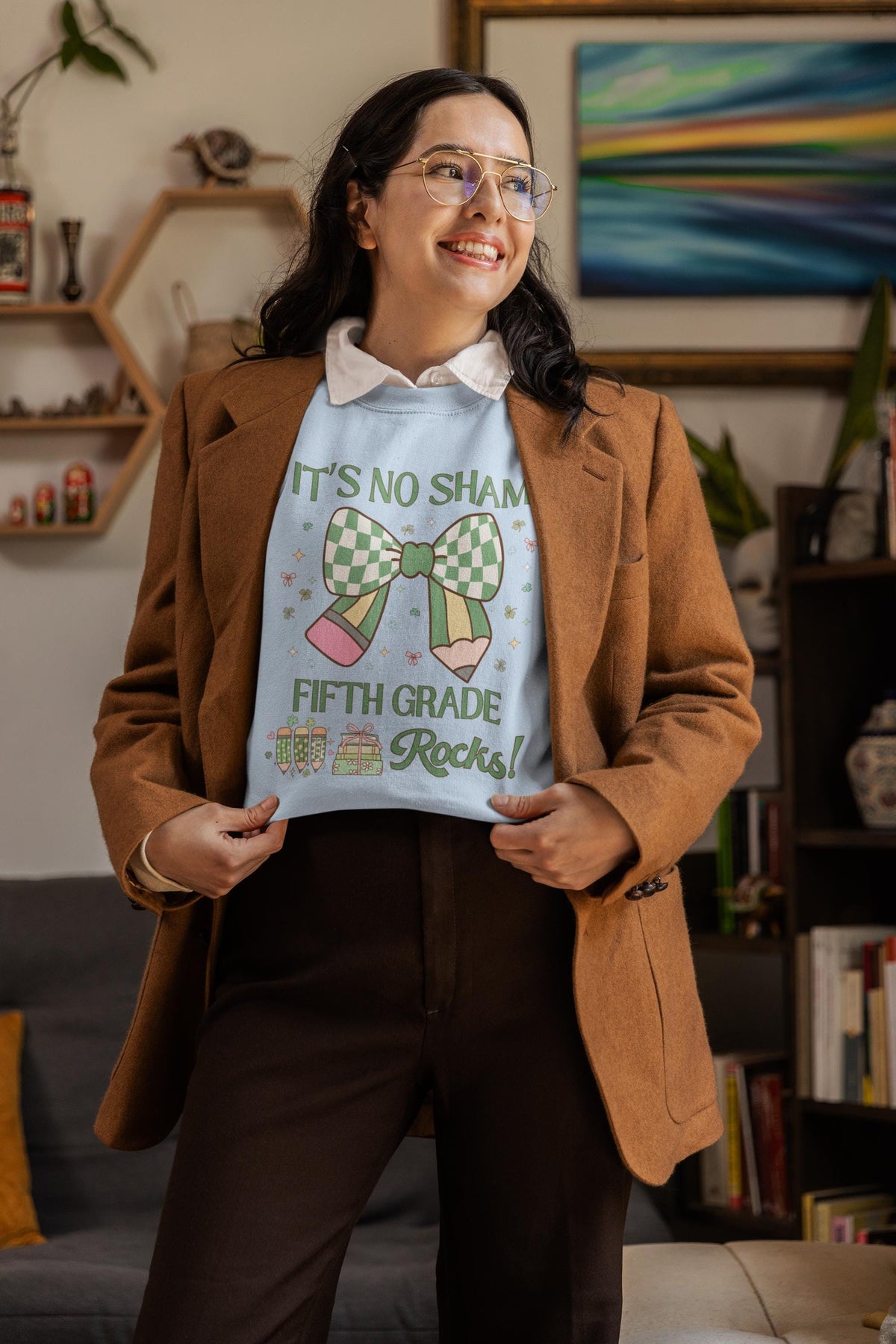 St Patricks Day Teacher Sweatshirt Fifth Grade Rocks Funny Saying Teaching Assistant Gift Teaching Assistant Elementary Education Major Sweatshirt – Easygoing Wear · Great Gift For Fans