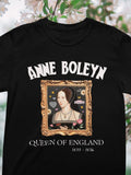 Anne Boleyn Tudor History TShirt with Flowers Cute 90s Scrapbook Vibe Famous Painting European History Famous Queens Henry VIII Wives Graphic Tee – Aesthetic Look · Trending Graphic Apparel