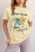 Third Grade Teacher or Crew Earth Day Tee Shirt Third Grade Loves the Earth Retro Groovy Save the Earth Environmental Climate Change Graphic Tee – Easygoing Wear · Perfect For Daily Wear