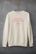 Kindergarten Teacher Sweatshirt with Bow Graduation Gift for Elementary Education Major or Cute Congratulations Present for New Teacher Sweatshirt – Aesthetic Look · Must-Have Style