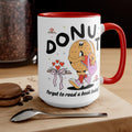 Reading Teacher Coffee Mug for Book Lover or Romance Reader Funny Saying Bookworm Donut Present with Hearts Groovy School Librarian Gift Graphic Tee – Aesthetic Look · Trending Graphic Apparel