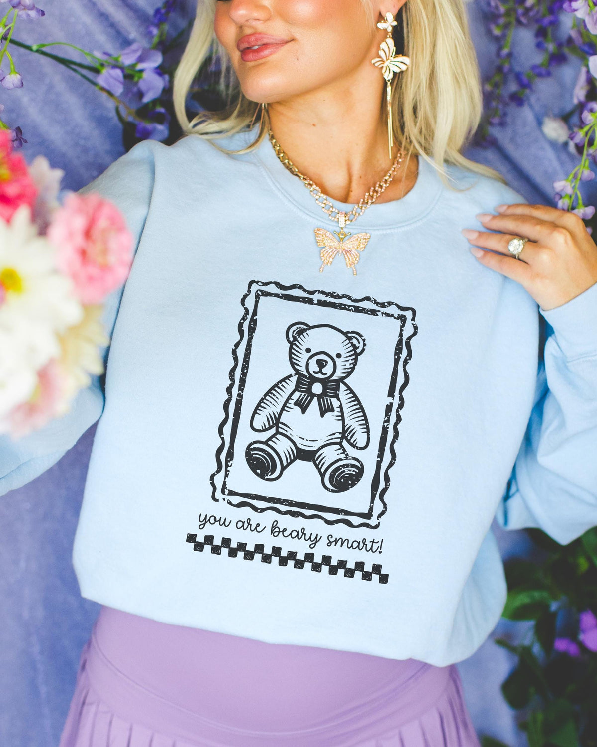 Positive Teacher Sweatshirt Kind Affirmation for Students You are Beary Smart Cute Animal Lover Shirt for Kindergarten Crew First Grade Sweatshirt – Soft Feel · Must-Have Style