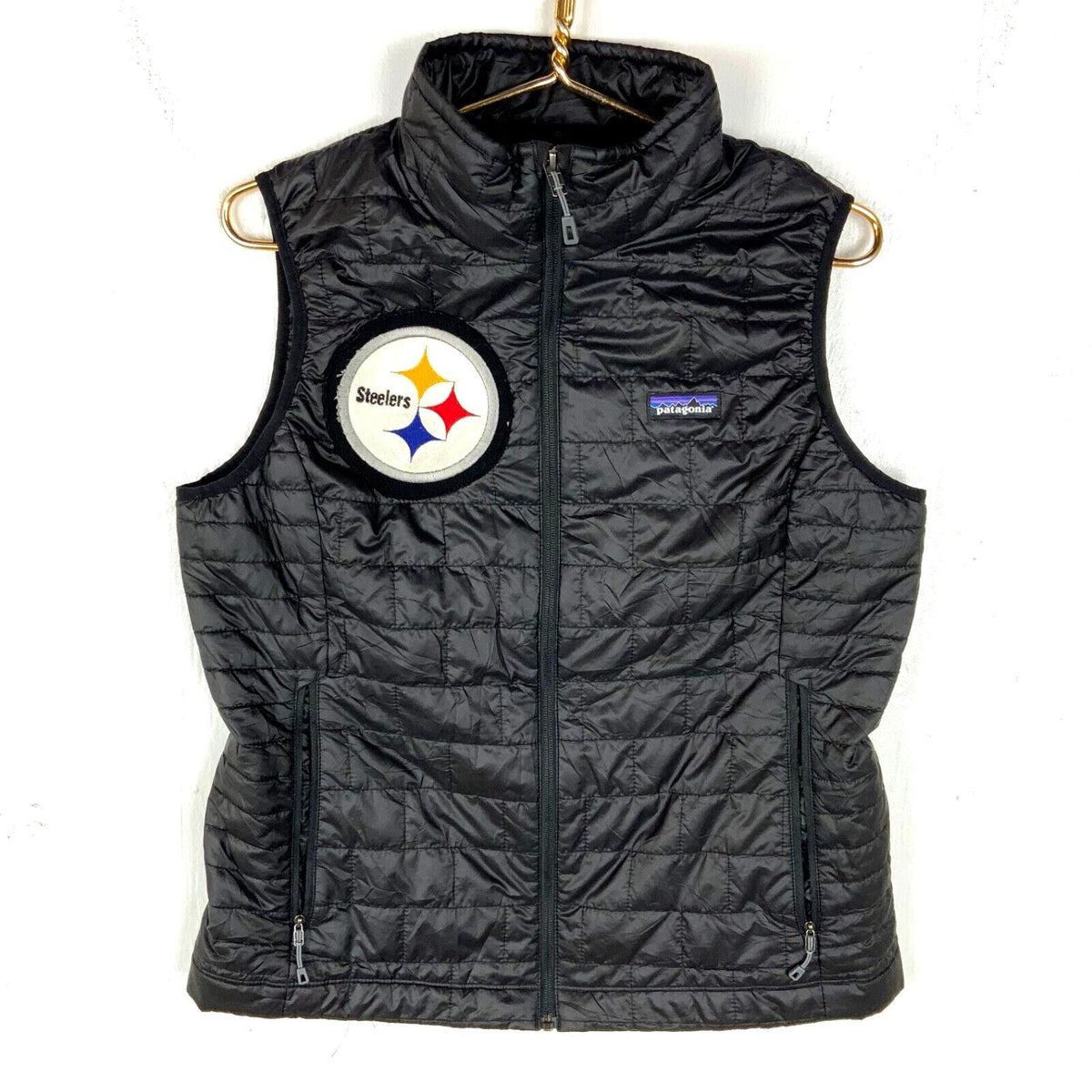 Patagonia Nano Puff Women39s Vest Large Black Full Zip Pittsburgh Steelers Custom Graphic Tee – Bold Style · Must-Have Style