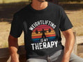 Mens Funny Therapy T Shirt Weightlifting Is My Therapy T Shirt Gym Workout T Shirt Fitness Lover Gift Mens Exercise Shirt Graphic Tee – Easygoing Wear · Perfect For Daily Wear