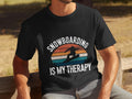 Snowboarding Is My Therapy Mens Funny T Shirt Retro Snowboarder Graphic Tee Therapy Lovers Shirt Vintage Snowboarding Quote Tee Graphic Tee – Warm & Stylish · High-Quality Print