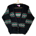 Vintage Grandma Knit Sweater Womens Small Black Cardigan Pattern Made Usa 90s Graphic Tee – Warm & Stylish · Perfect For Daily Wear