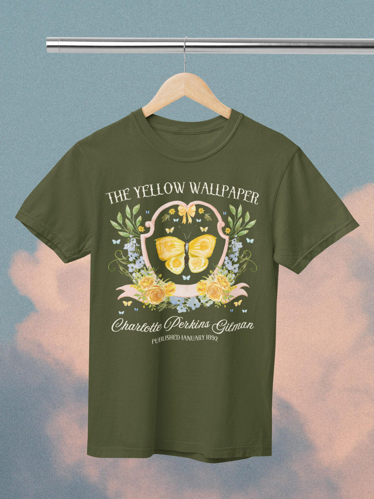 The Yellow Wallpaper by Charlotte Perkins Gilman Feminist Bookish TShirt for American Literature Professor 19th Century Short Stories Graphic Tee – Everyday Comfort · Trending Graphic Apparel