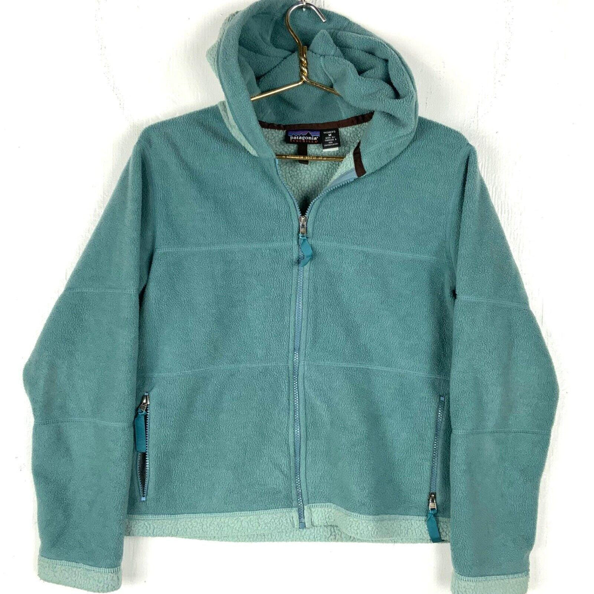 Patagonia Synchilla Arctic Fleece Sweater Full Zip Jacket Womens Medium Blue Usa Graphic Tee – Soft Feel · Must-Have Style
