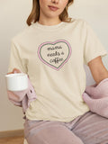Mama Needs a Coffee Funny Saying Mother39s Day Shirt for Mom Who Loves Coffee Cute Birthday Gift for Coffee Lover New Mama Present for Her Graphic Tee – Aesthetic Look · Perfect For Daily Wear