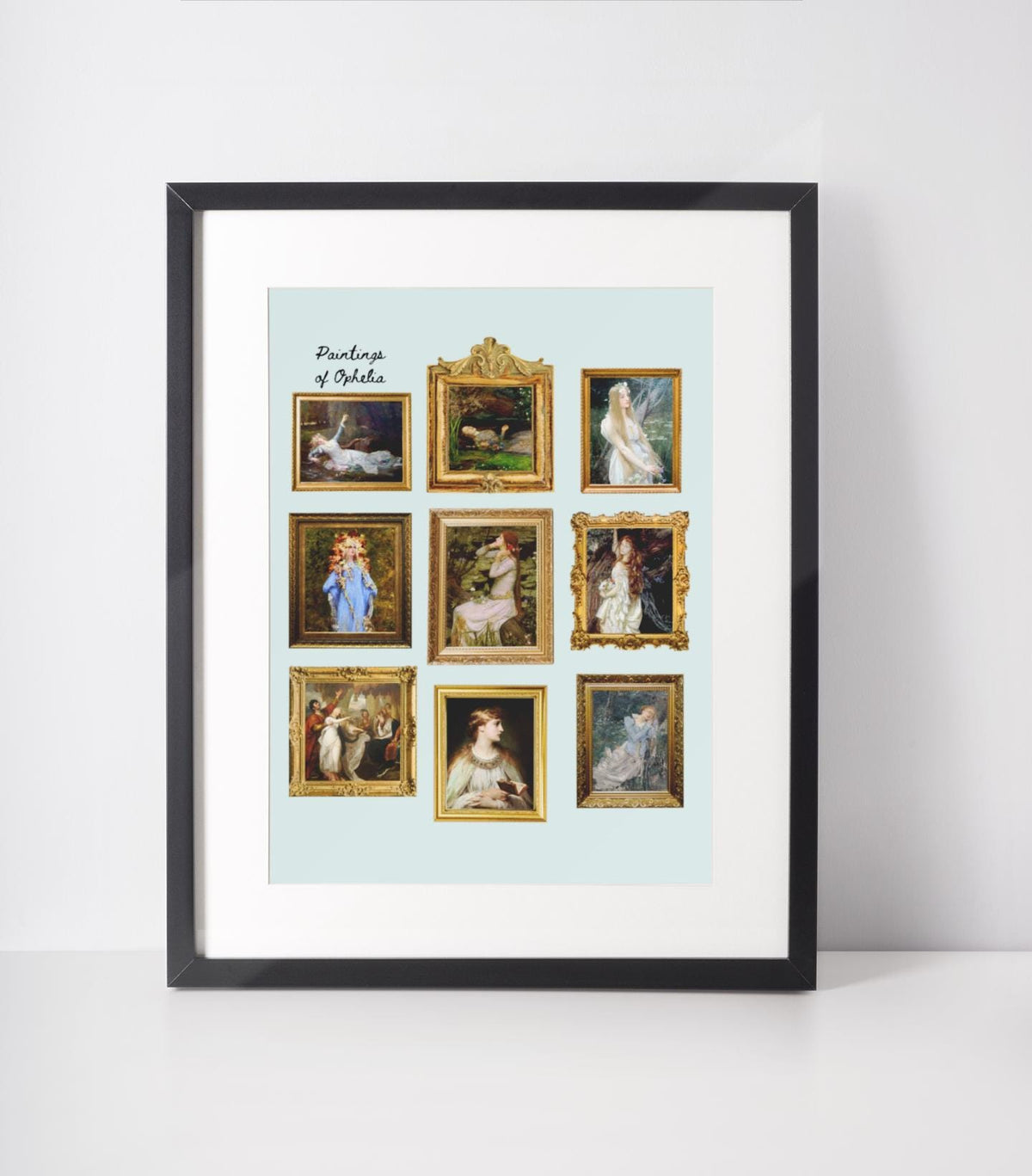 Ophelia William Shakespeare Poster Famous Paintings of Ophelia from Hamlet English Classic Literature Major Gift Librarian Bookworm Graphic Tee – Cozy Vibes · Perfect For Daily Wear