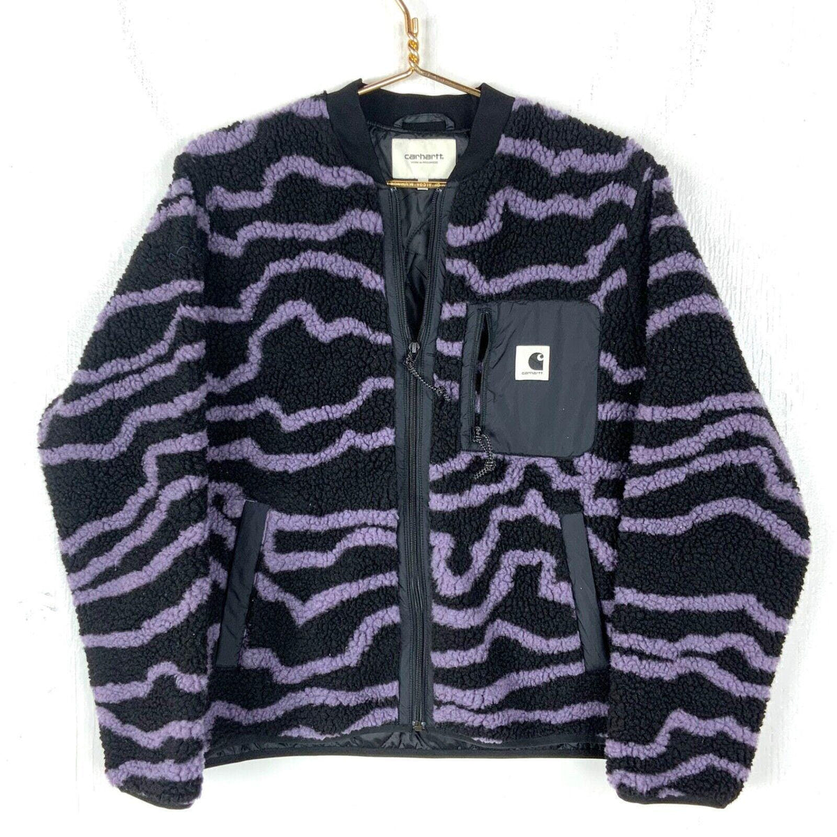 Carhartt Work In Progress Janet Liner Fleece Sweater Jacket Womens Large Black Graphic Tee – Aesthetic Look · Perfect For Daily Wear