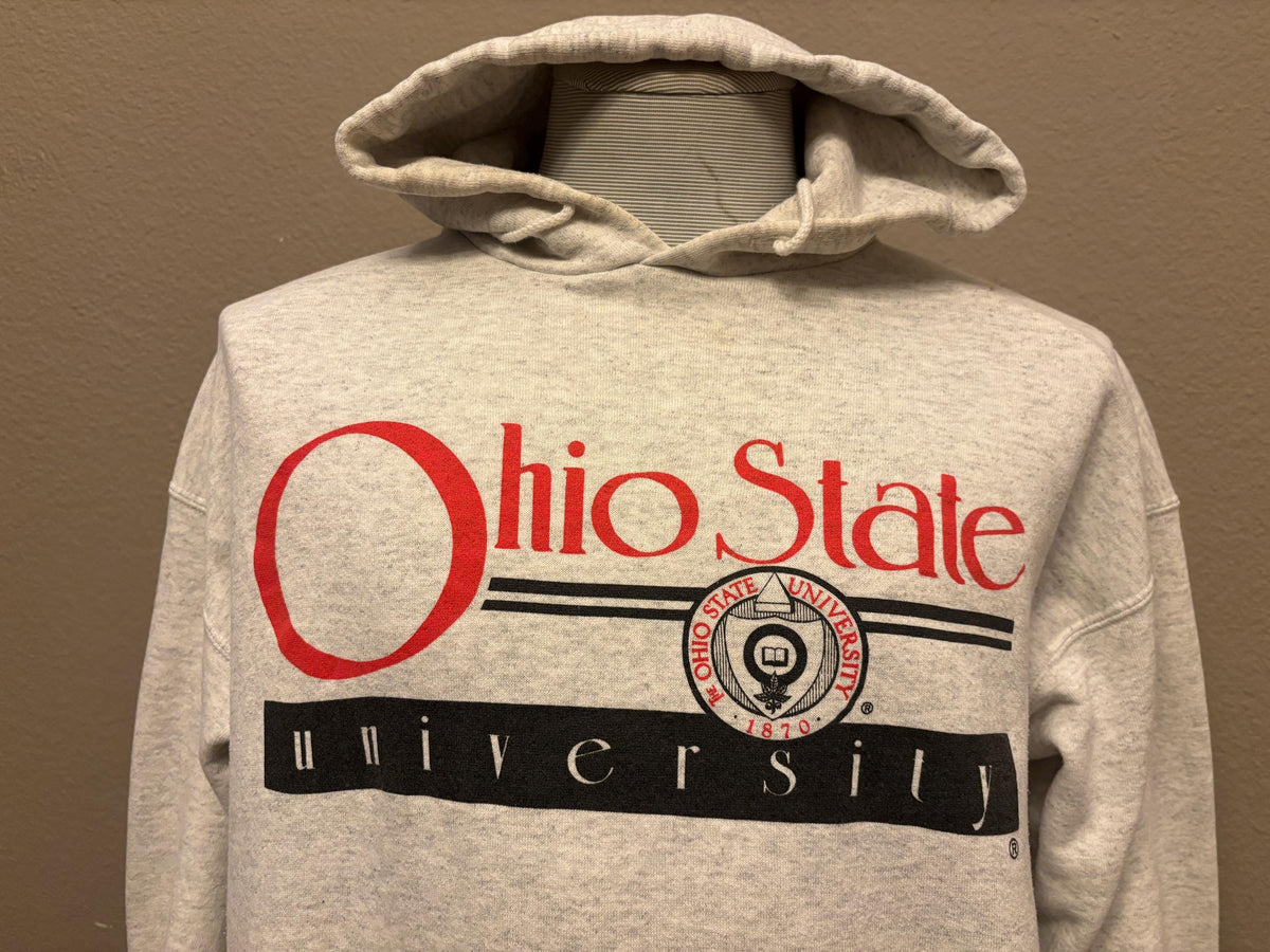Vintage 80s Ohio State University Buckeyes Sigil Hoodie Sweatshirt L Hoodie – Easygoing Wear · Trending Graphic Apparel