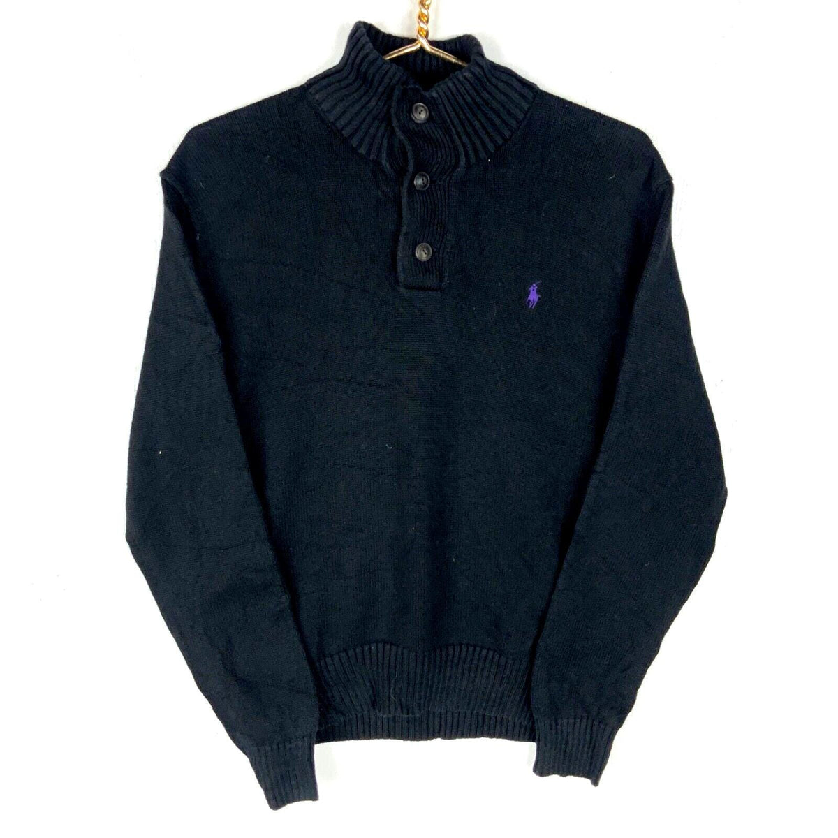 Polo Ralph Lauren Knit Sweater Medium Black Henley Pullover 90s Graphic Tee – Premium Graphic · Perfect For Daily Wear