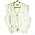 Vintage Grandpa Knit Cardigan Sweater Vest XL White Made In Usa Duck 90s Graphic Tee – Aesthetic Look · Perfect For Daily Wear