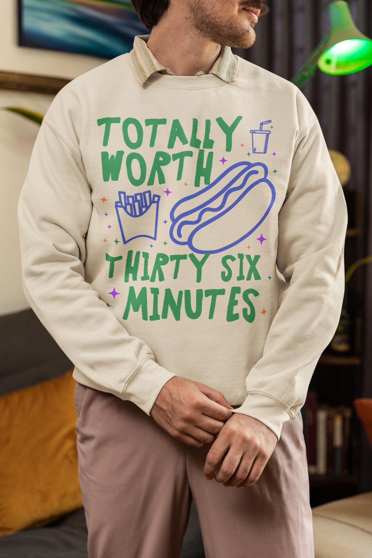 Funny Hot Dog Lover Sweatshirt Baseball Friend or Dad Who Loves Eating Hot Dogs Silly Weirdcore Foodie Shirt with Fries Father39s Day Gift Sweatshirt – Easygoing Wear · Great Gift For Fans